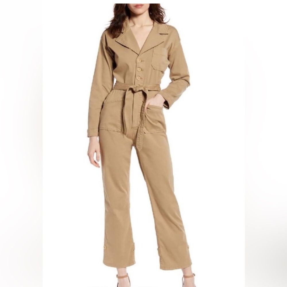 Good American khaki jumpsuit
